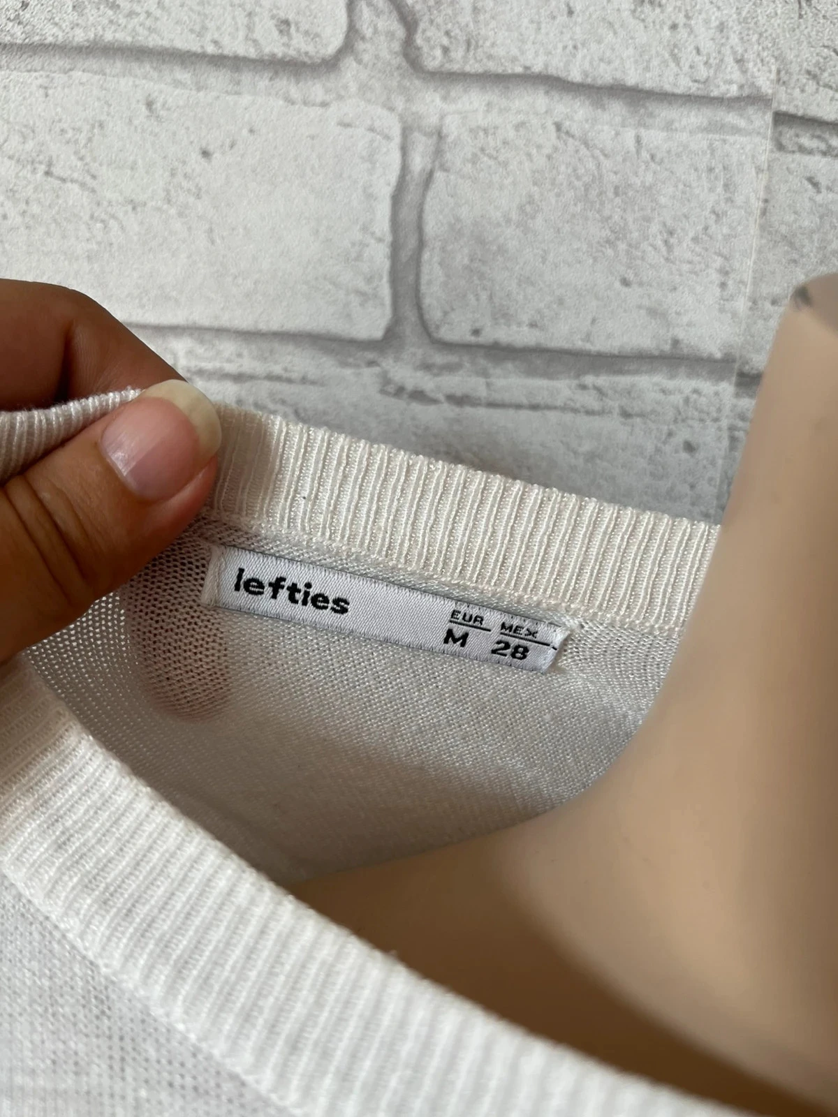 Jersey fino blanco Lefties – Talla 38 – Buen estado – photo 3